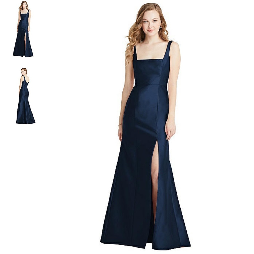 Bella Bridesmaids by Dessy bridesmaid dress color midnight navy size 4R